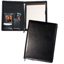 Cowhide Leather Zippered Pocket Portfolios