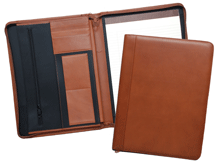 Napa Leather Padfolio with Zipper