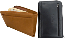 Zippered Leather Document Padfolios