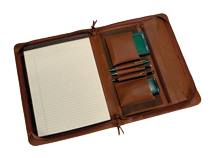 Zippered Lefty Leather Padfolios